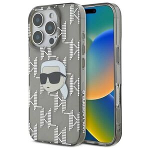Karl Lagerfeld case for iPhone 16 Pro 6,3&quot; KLHCP16LHKLPKHK black Hard IML Karl Head Electroplated 3666339319786