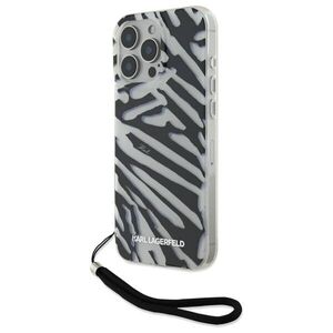 Karl Lagerfeld case for iPhone 16 Pro 6,3&quot; KLHCP16LHZBPKCCK black Hard IML Zebra Pattern & Cord 3666339320300