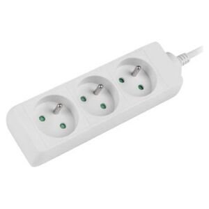 Lanberg 1.5m, biała, 3 gniazda, kabel wykonany z pełnej miedzi -PS0-03E-0150-W