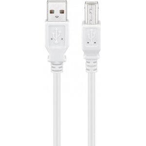 Kabel USB Goobay USB-A - USB-B 1 m Biały (JAB-1521959)