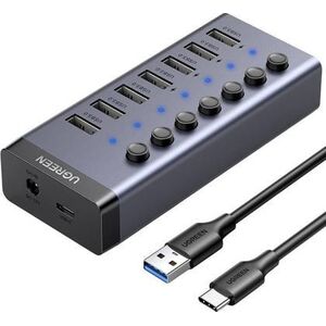 HUB USB Ugreen 7x USB-A 3.0 (UGR1228BLK)