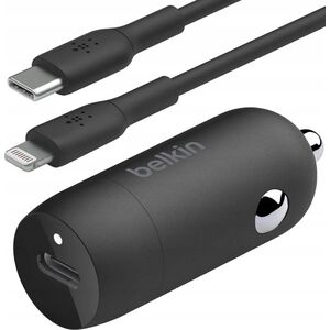 Ładowarka Belkin Belkin USB-C Car Charger  30W PD 1m Lightning-Cab.CCA004bt1MBK-B5