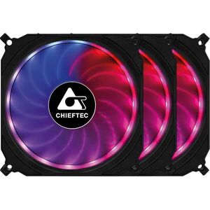 Wentylator Chieftec Tornado 3-pack + Hub (CF-3012-RGB)