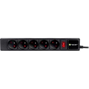 Listwa zasilająca Tracer PowerGear przeciwprzepięciowa 5 gniazd 1.5 m czarna (TRALIS46843)