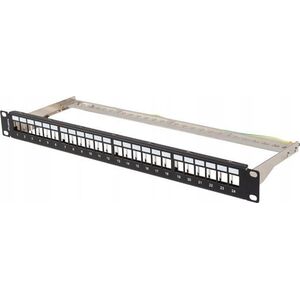 Lanberg LANBERG Patch Panel Pusty 24 Port 1U 19inch FTP Do Modułów Keystone Czarny