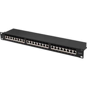 Lanberg Patch panel 1U 19" 24x RJ-45 Kat.6A Czarny (PPSA-1024-B)
