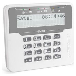 Satel Klawiatura obsługi systemu alarmowego LCD wersja M, biała obudowa, do systemu Versa (VERSA-LCDM-WH)