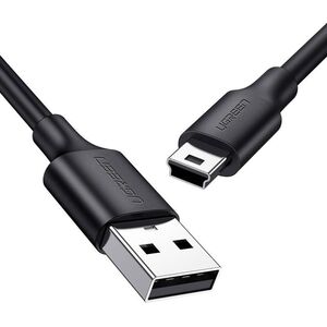 Kabel USB Ugreen USB-A - miniUSB 0.25 m Czarny (UGR1138BLK)