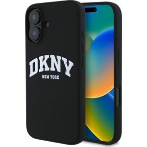 DKNY DKNY DKHMP16SSNYACH iPhone 16 6.1"        czarny/black hardcase Silicone White Printed Logo MagSafe