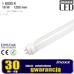 Świetlówka Nvox Świetlówka led 120cm 18w 6000k t8 g13 jednostronna zimna