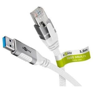 Kabel USB Goobay Kabel Ethernet USB-A 3.0 do RJ45, 3 m - Długość kabla 3 m