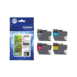 Brother Μελάνι Inkjet LC Black, Cyan, Magenta, Yellow Cartridge (LC422XLVAL) (BROLC422XLVAL) έως 12 άτοκες Δόσεις