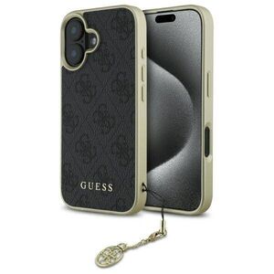 Original Case IPHONE 16 PLUS Guess Hardcase 4G Charms Collection (GUHCP16MGF4GGR) black 3666339345976