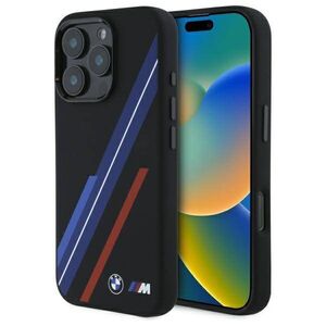 Original Case IPHONE 16 PRO MAX BMW Hardcase Silicone Random Lines MagSafe (BMHMP16X23SSPK) black 3666339324919