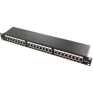 LogiLink Patch panel 19" 1U 24x RJ-45 Cat.6A Czarny (NP0061)