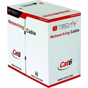 Techly Kabel instalacyjny Techly skrętka Cat.6 UTP drut LSZH 100% miedź 305m, szary