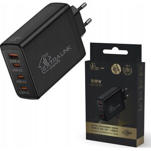 Ładowarka ExtraLink Extralink CHARESL01 Smart Life Fast Charger 100W GaN 3x USB-C, USB-A