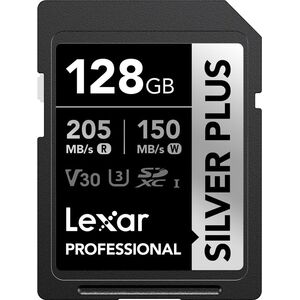 Karta Lexar Professional Silver Plus SDXC 128 GB Class 10 UHS-I/U3 V30 (LSDSIPL128G-BNNNG)