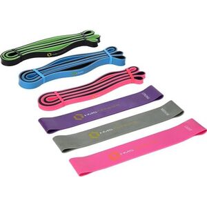 HMS Powerband GU04/06 Pro Set różne poziomy oporu w zestawie wielokolorowy 6 szt.