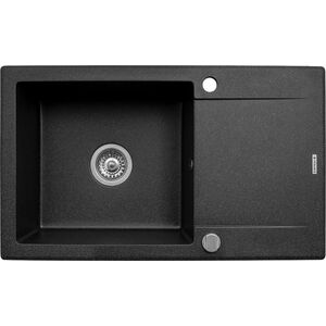 Zlewozmywak Pyramis Zlew Pyramis KORFU 78x46 1B 1D czarny 070060901