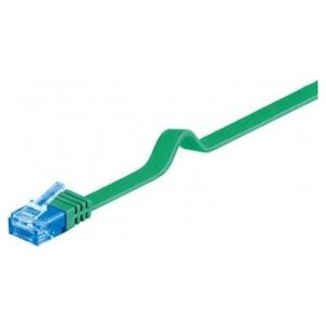 Goobay CAT 6A Płaska Kabel połączeniowy,U/UTP, Zielony - Długość kabla 3 m