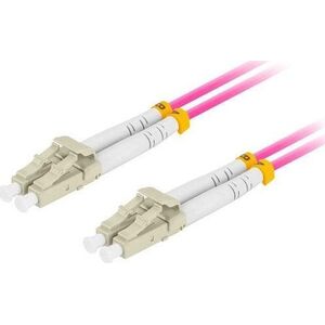 Lanberg PATCHCORD ŚWIATŁOWODOWY MM LC/UPC-LC/UPC DUPLEX 3.0MM OM4 50/125 LSZH 15M FIOLETOWY LANBERG