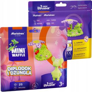 Marioinex Marioinex Smok Diplodok i Dżungla klocki wafle mini konstrukcyjne, 25 el
