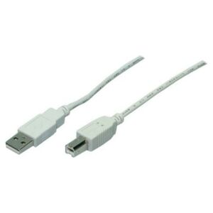 Kabel USB LogiLink USB-A - USB-B 3 m Biały (CU0008)