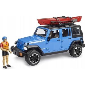 Bruder bruder Jeep Wrangler Rubicon Unlimited with kayak and figure, model vehicle