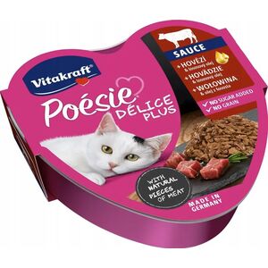 Vitakraft VITAKRAFT KOT 85g tacka POESIE WOŁOWINA   + olej z łososia /15