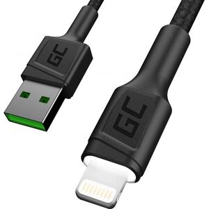 Kabel USB Green Cell USB-A - Lightning 1.2 m Czarny (KABGC05)