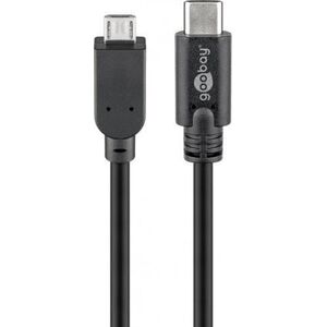 Kabel USB Goobay microUSB - USB-C 1 m Czarny (JAB-2242228)
