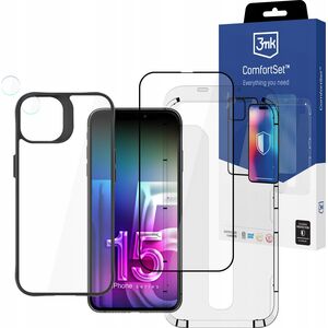 3MK 3MK Comfort Set 4in1 iPhone 15 6.1" Zestaw akcesoriów ochronnych 4w1