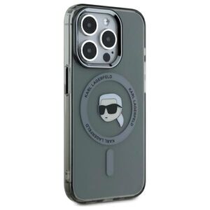Karl Lagerfeld HC MagSafe IML Metal K. Head case for iPhone 15 Pro 6,1&quot; black 3666339284480