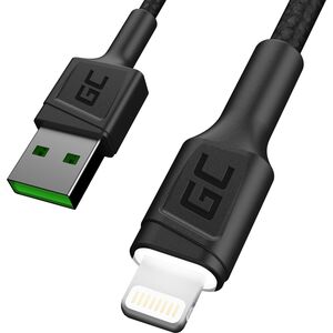 Kabel USB Green Cell USB-A - Lightning 2 m Czarny (KABGC12)