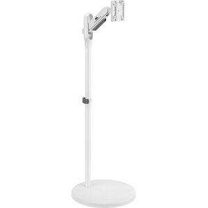 Maclean Mobilny stojak podłogowy na monitor/TV Maclean, sprężyna gazowa, 17"-35", 2-10kg, biały, MC-970W