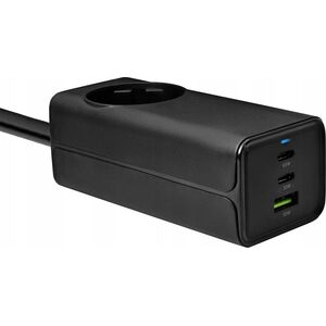 Ładowarka Akyga AKYGA Wall charger AK-CH-21 65W 2xUSB-C USB-A PD GaN 5-20V / 1.5-4.5A + AC Socket black