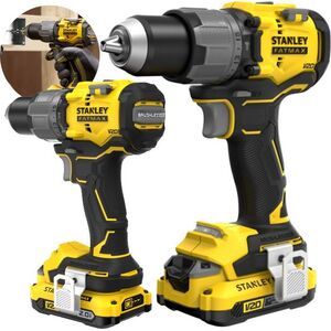 Wiertarko-wkrętarka Stanley Bezszczotkowa udarowa FATMAX 18V V20 2x2Ah SFMCD726D2K-QW