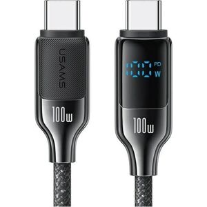 Kabel USB Usams USAMS Kabel USB-C na USB-C 100W 1,2m      Digital Display Zinc Alloy Fast Charging Data Cable HX Series SJ742USB01 (US-SJ742)