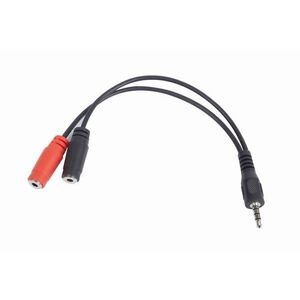 Kabel Gembird Jack 3.5mm - Jack 3.5mm 0.2m czarny (CCA417W)