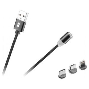 Kabel USB Rebel USB-A - USB-C 1 m Czarny (RB-6004-100-B)