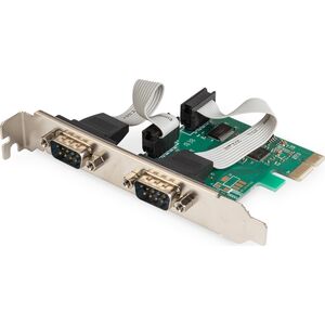 Kontroler Digitus Kontroler COM DIGITUS PCIe, 2x RS-232/COM, Low Profile, Chipset AX99100
