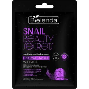 Bielenda BIELENDA Snail BS Maska czarna w płacie nawilżająco - odbudowująca