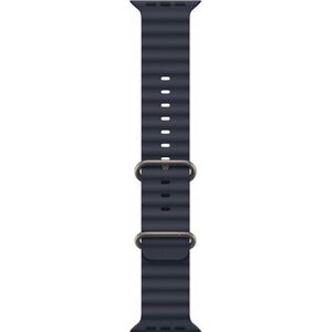 Apple Pasek Ocean w kolorze granatu do koperty 49 mm - elementy z tytanu w kolorze naturalnym