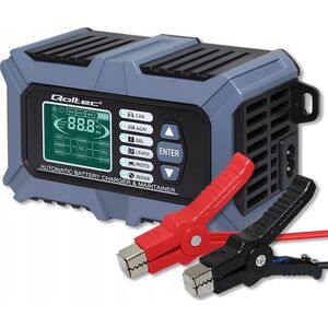 Ładowarka Qoltec Inteligentna mikroprocesorowa ładowarka z testerem baterii i funkcją naprawy 12V | 6A | LCD | Prostownik do akumulatora AGM LiFePO4 GEL