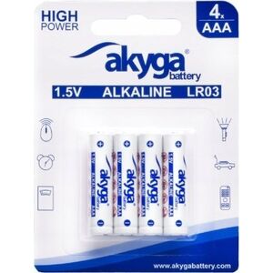 Akyga Bateria alkaliczna Akyga AAA LR03 Zn-MnO2, 1.5V/1300mAh 4szt/blister