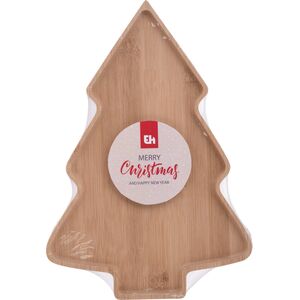 Excellent Houseware Talerz drewniany choinka XMAS