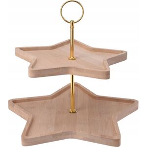 Excellent Houseware Patera dwupoziomowa w kształcie gwiazdki, 25 cm