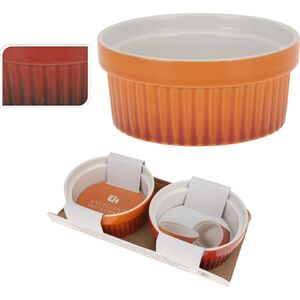 Edaxo Kolorowe ceramiczne miseczki, kokilki wielofunkcyjne 260 ml - 2szt
