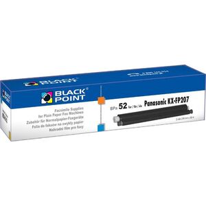 Black Point Folia TTR do faksów BPPA52 zastępuje Panasonic KX - FA 52, 2 rolki (BTPA052EB) 270229 5907625611008